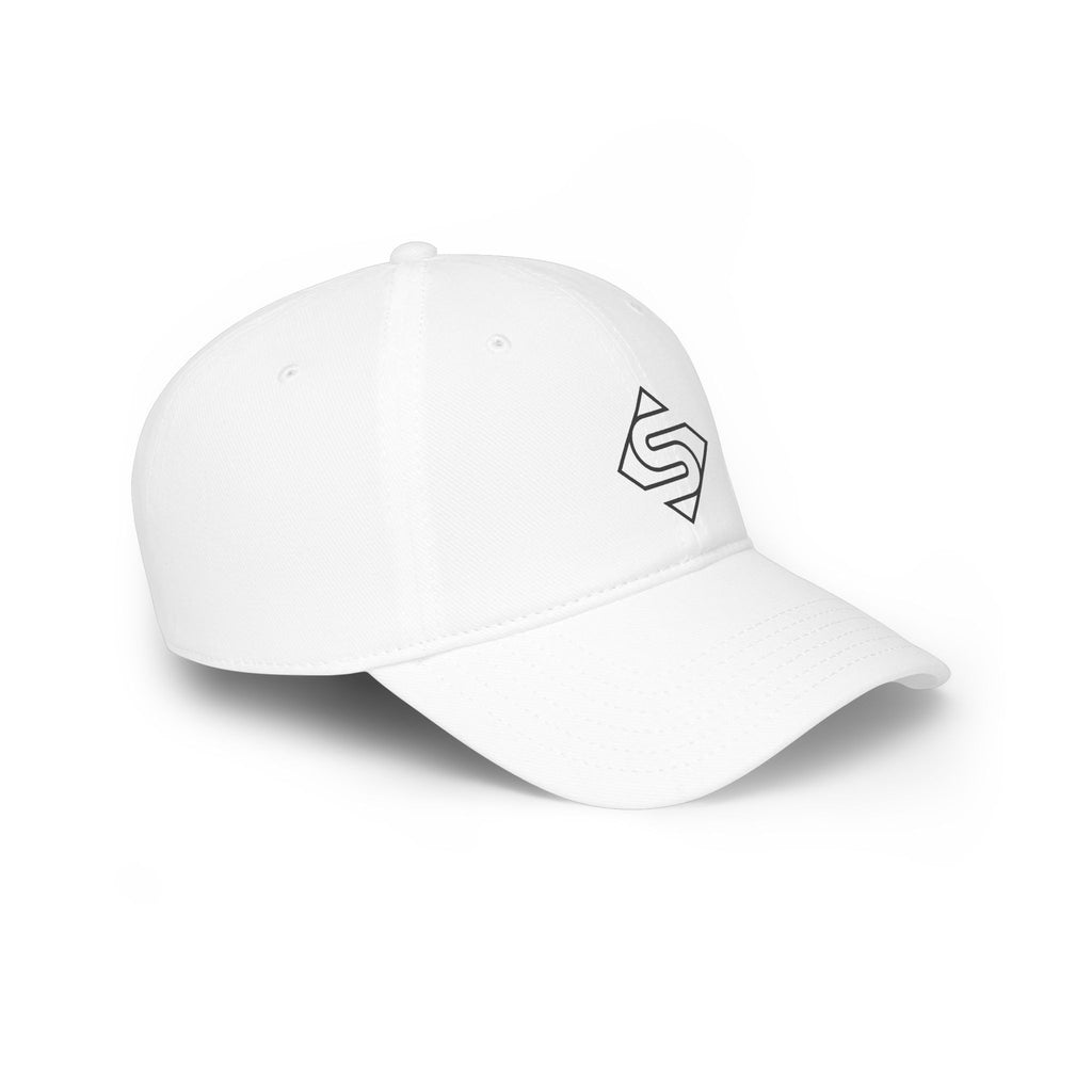 Low Profile Baseball Cap with Minimalist Geometric 'S' Logo — Casual Streetwear Hat