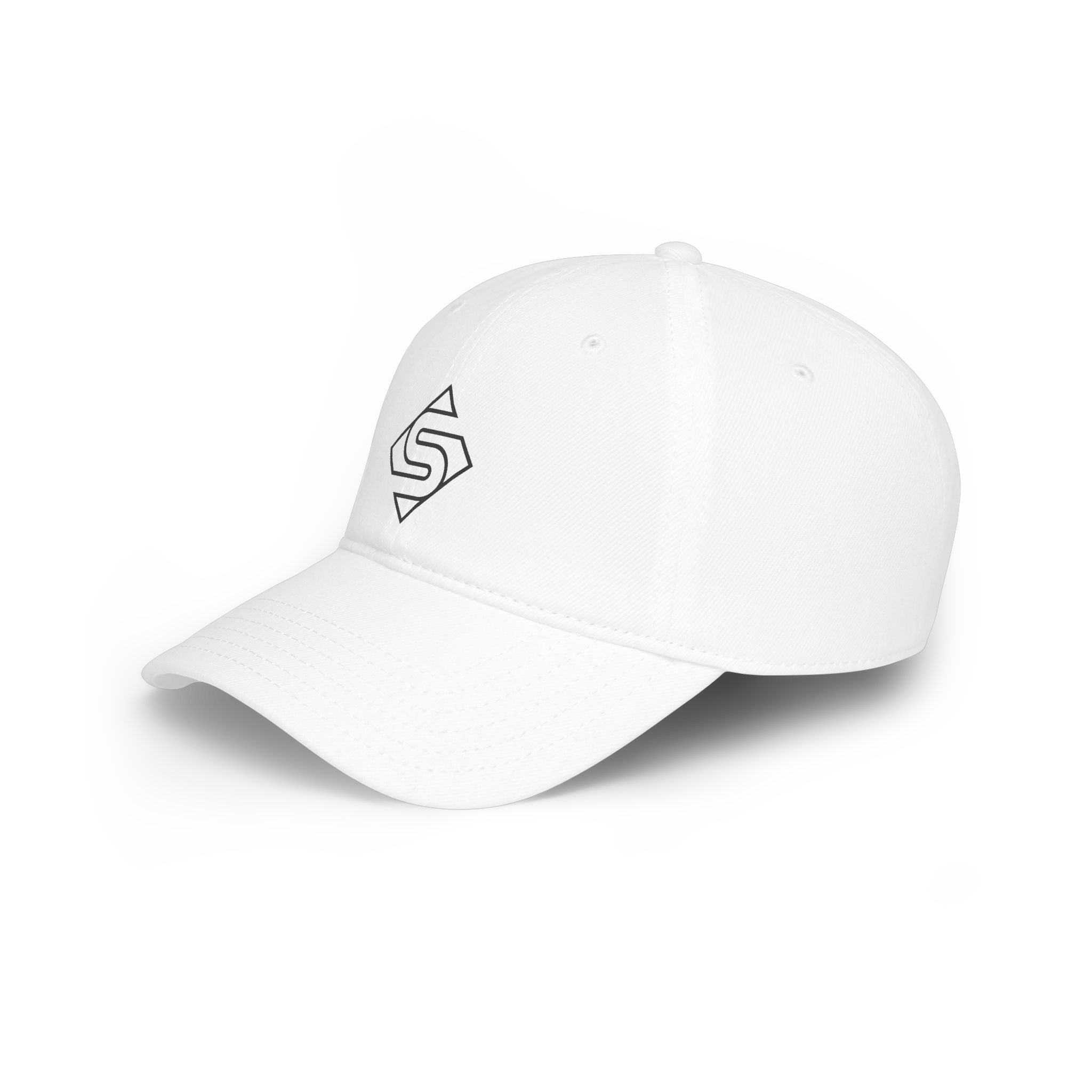 Low Profile Baseball Cap with Minimalist Geometric 'S' Logo — Casual Streetwear Hat
