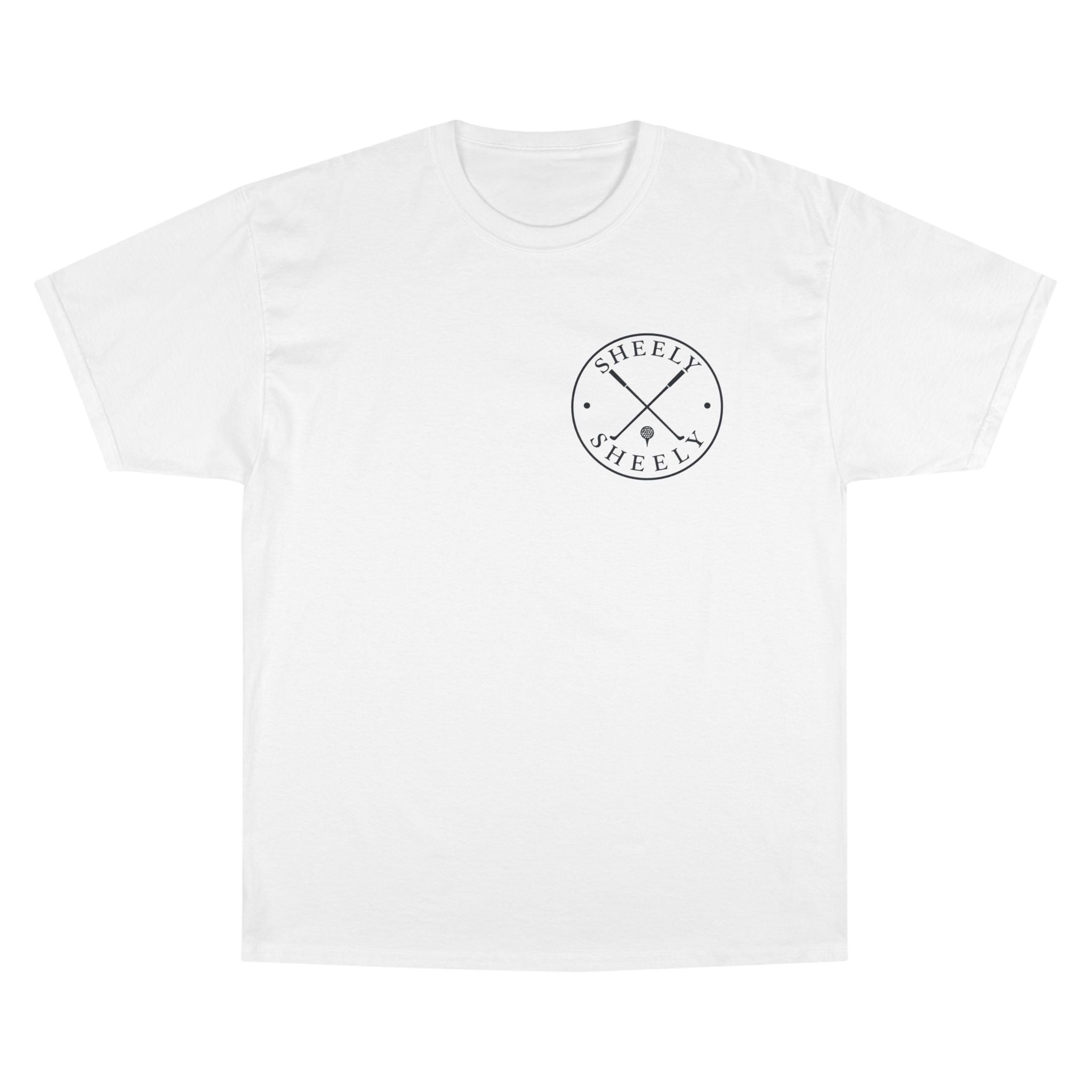 Champion Tee – Minimal ‘S H E E L’ Logo Chest & Back Graphic