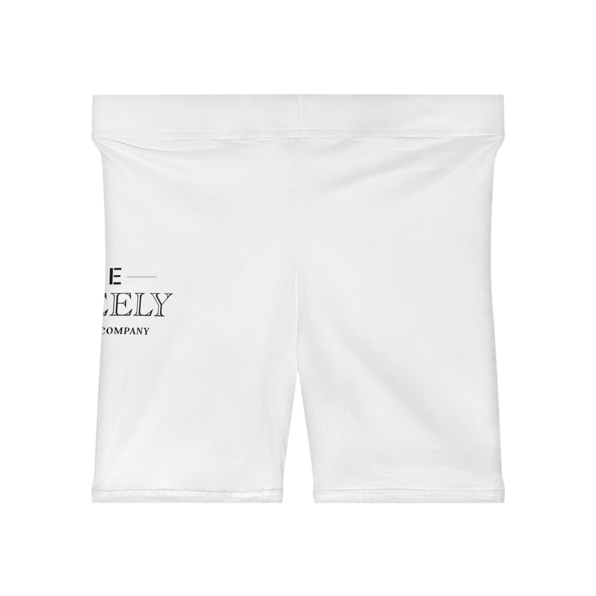 White Logo Biker Shorts — The Sheeple Clothing Co. Activewear