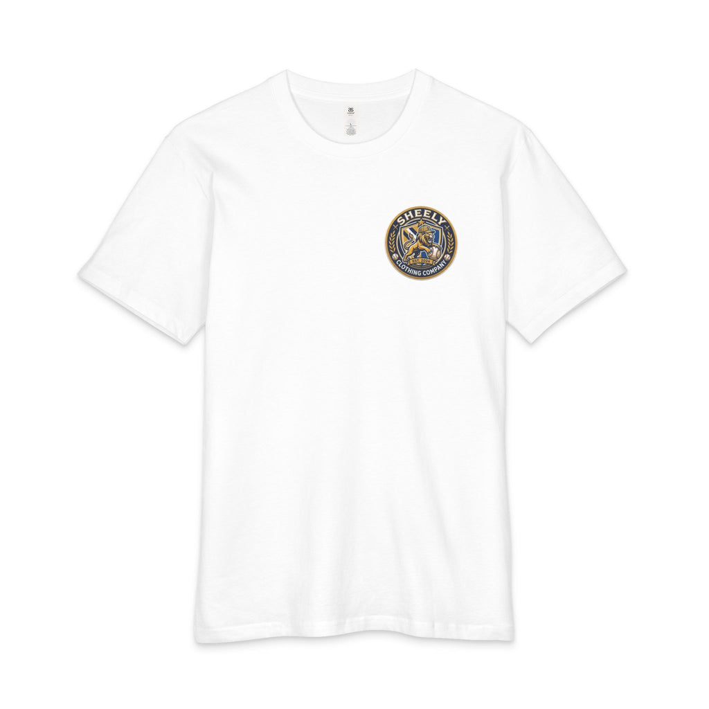Navy Veteran Seal Tee — Small Chest Emblem, Back Monogram T-Shirt