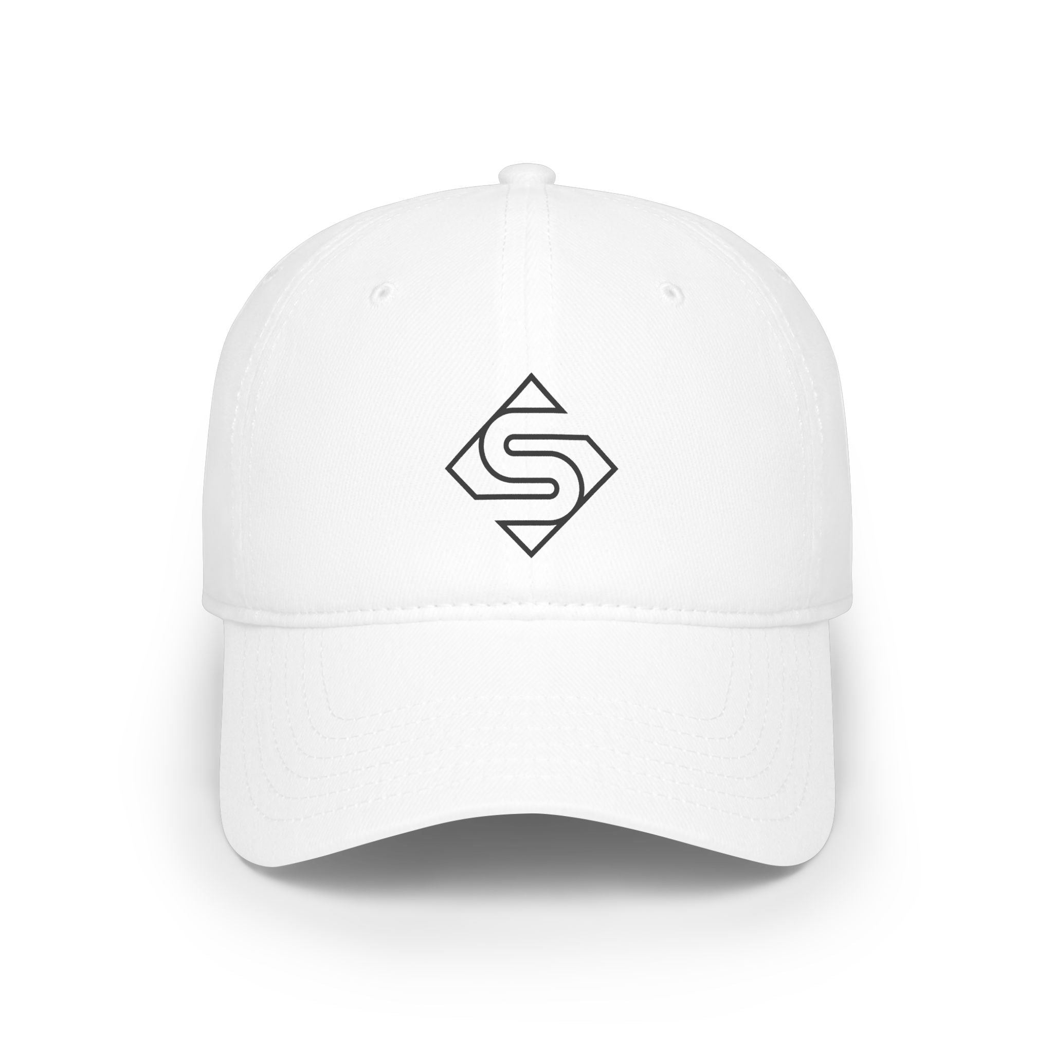 Low Profile Baseball Cap with Minimalist Geometric 'S' Logo — Casual Streetwear Hat