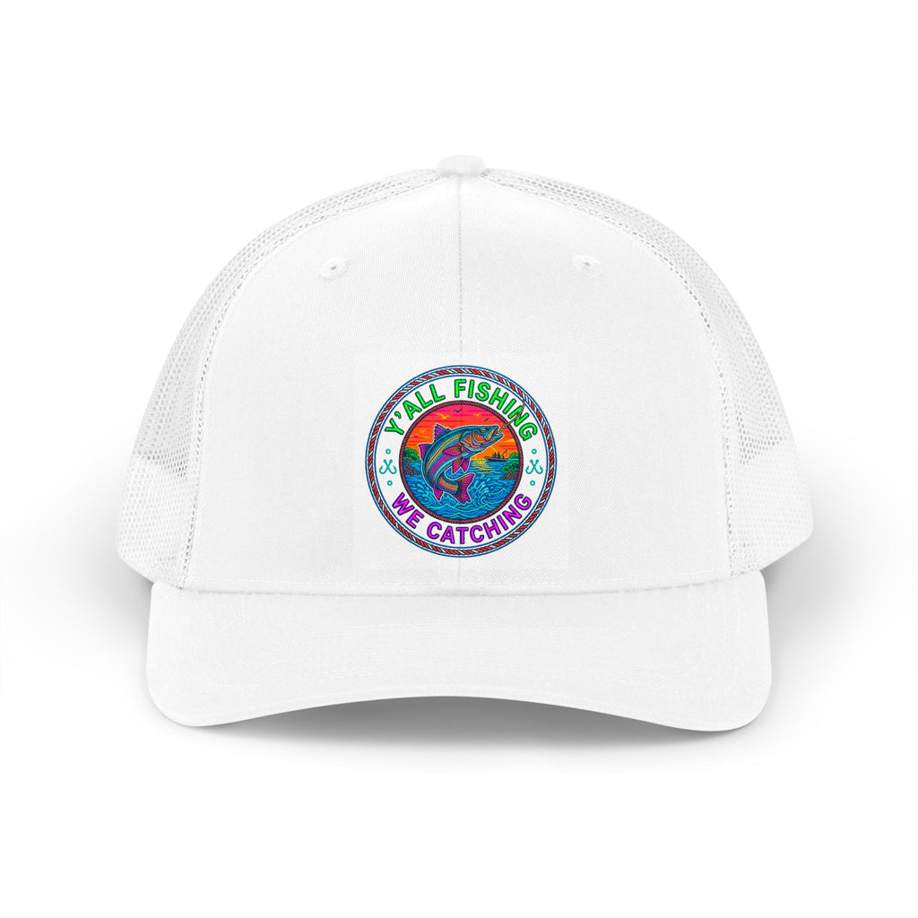 Fishing Trucker Hat — Retro 'Y'all Fishin' We Catchin'' Patch Cap