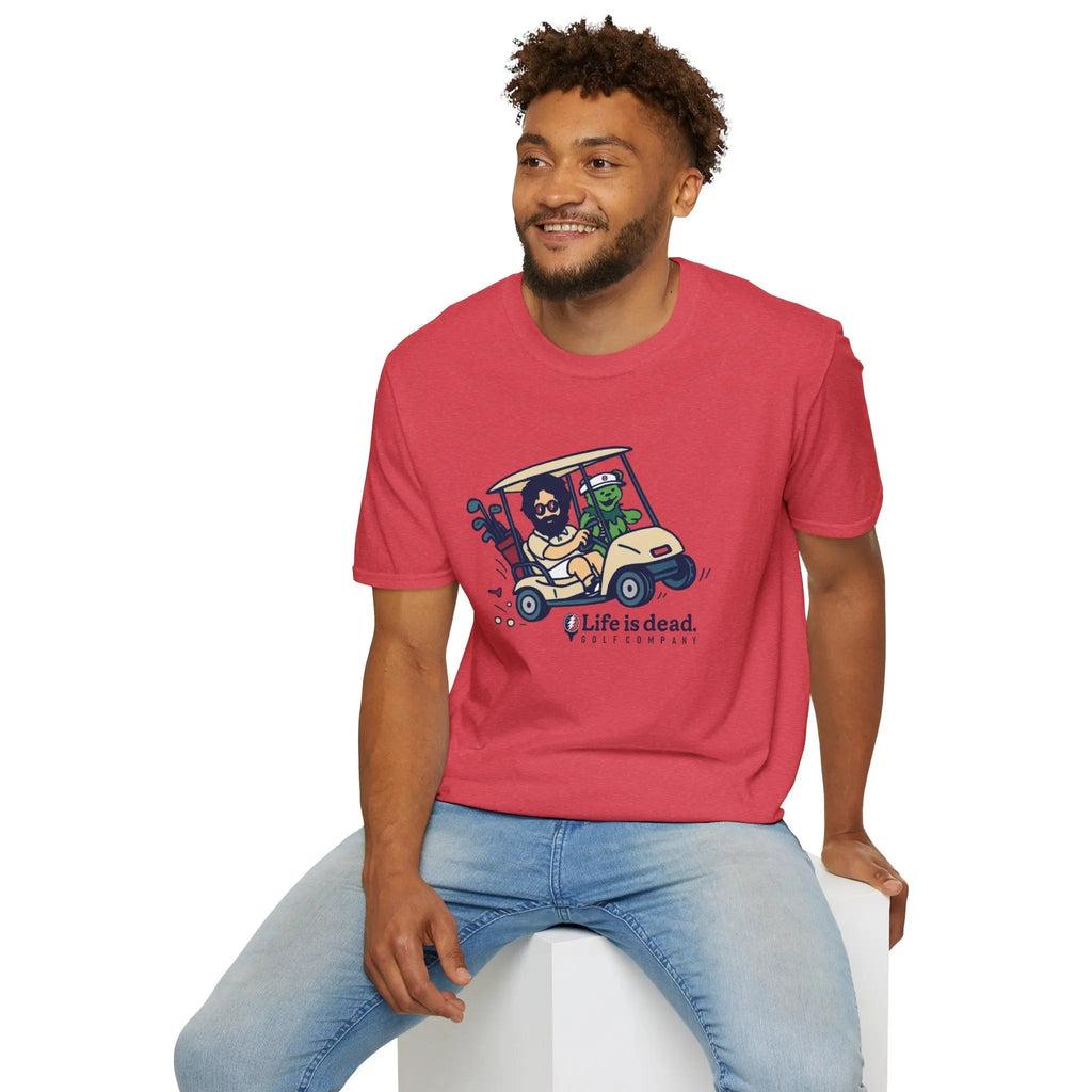 Joy Ridin' Jerry and The Bear - Life is dead.® Golf Company Grateful Dead T-Shirt
