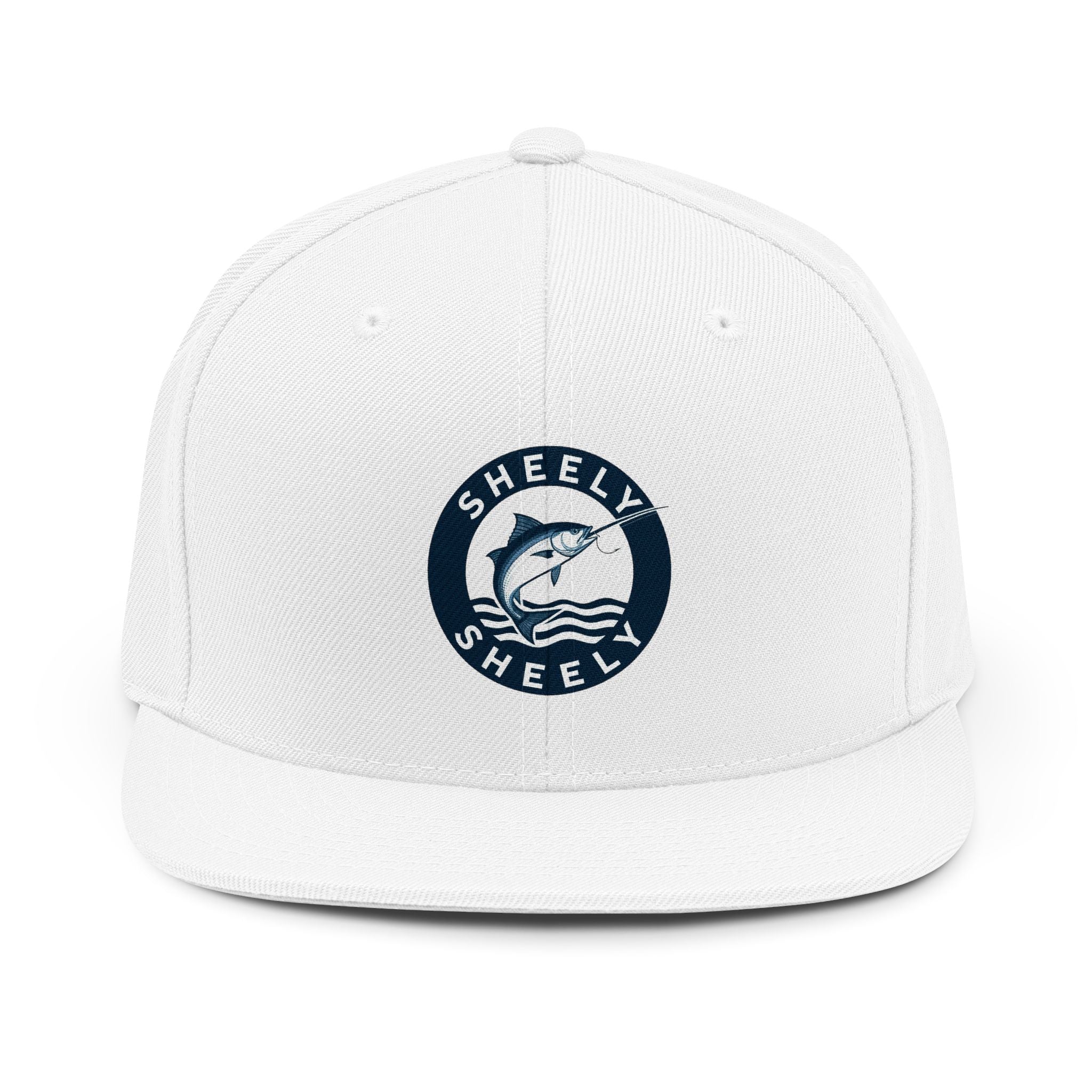 Marlin Circle Snapback Hat — Sheely Fishing Logo Cap