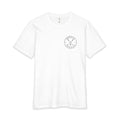 Men's Tee — Minimal Surf Badge Chest & Back Graphic