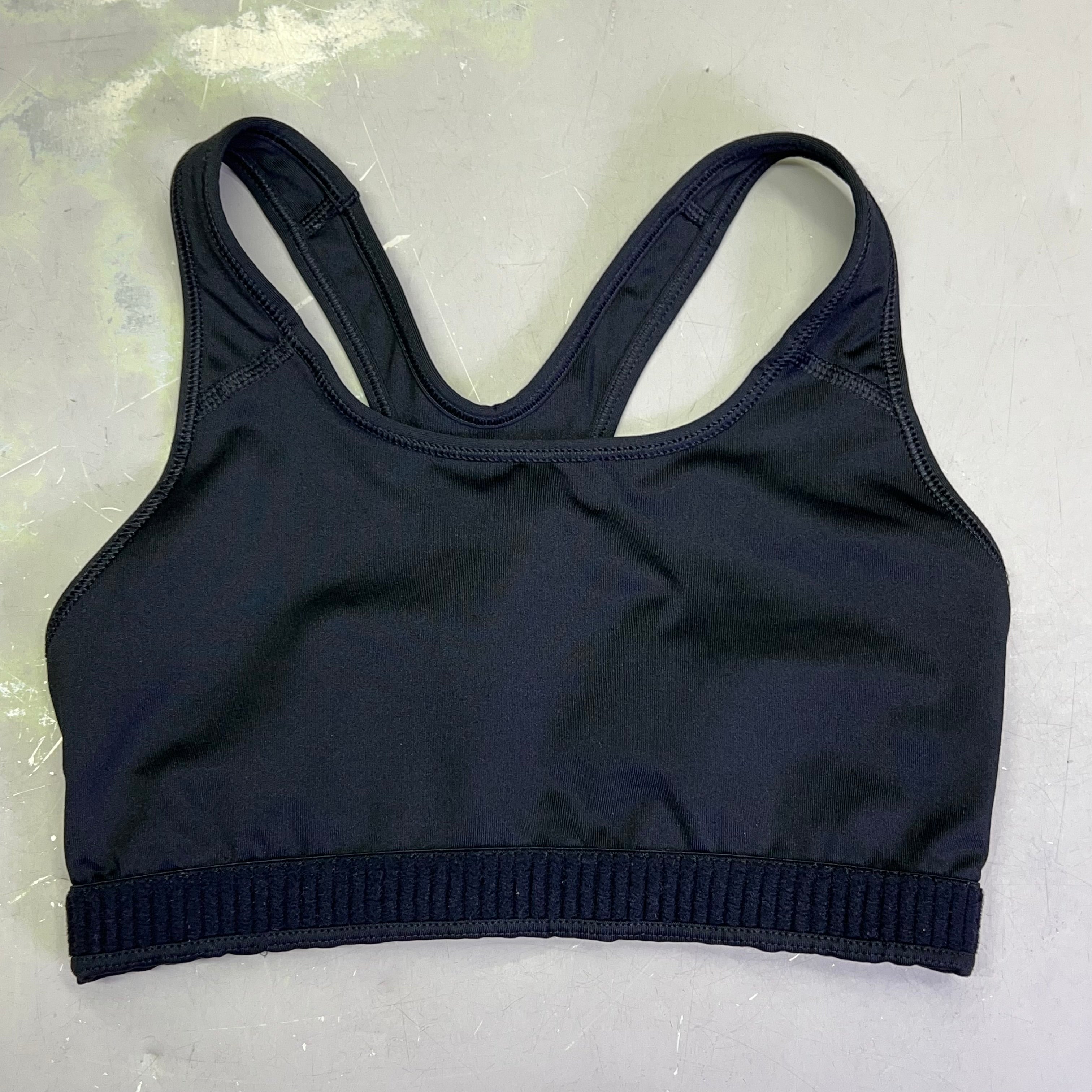 NIKE Swoosh Logo Dri-Fit Sports Bra Women's Sz S Black/White (Pre-Owned)