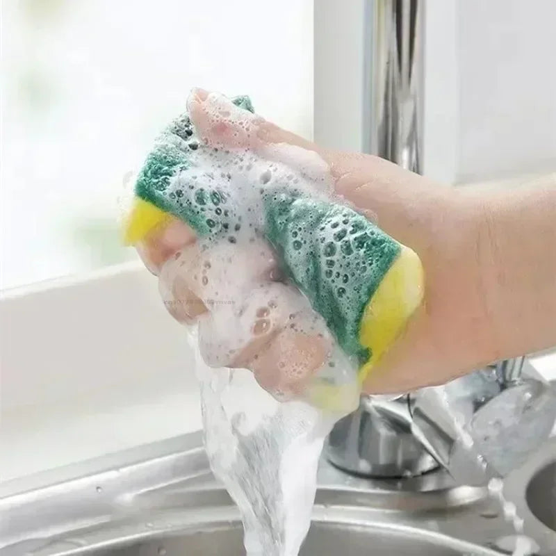 Kitchen Dishwashing Soft Absorbent Sponge Cleaning Rub Pot Rust Scouring